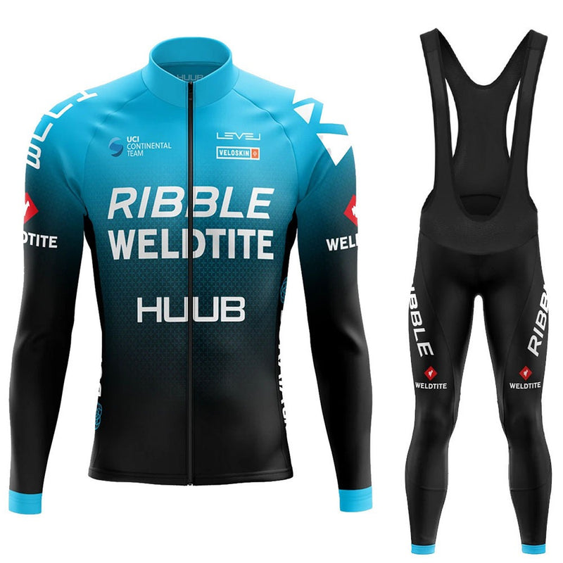 Spring And Autumn New HUUB Team Version Of The Long Sleeved Cycling Suit Suit Quick Dry Breathable Straps Bicycle Clothing