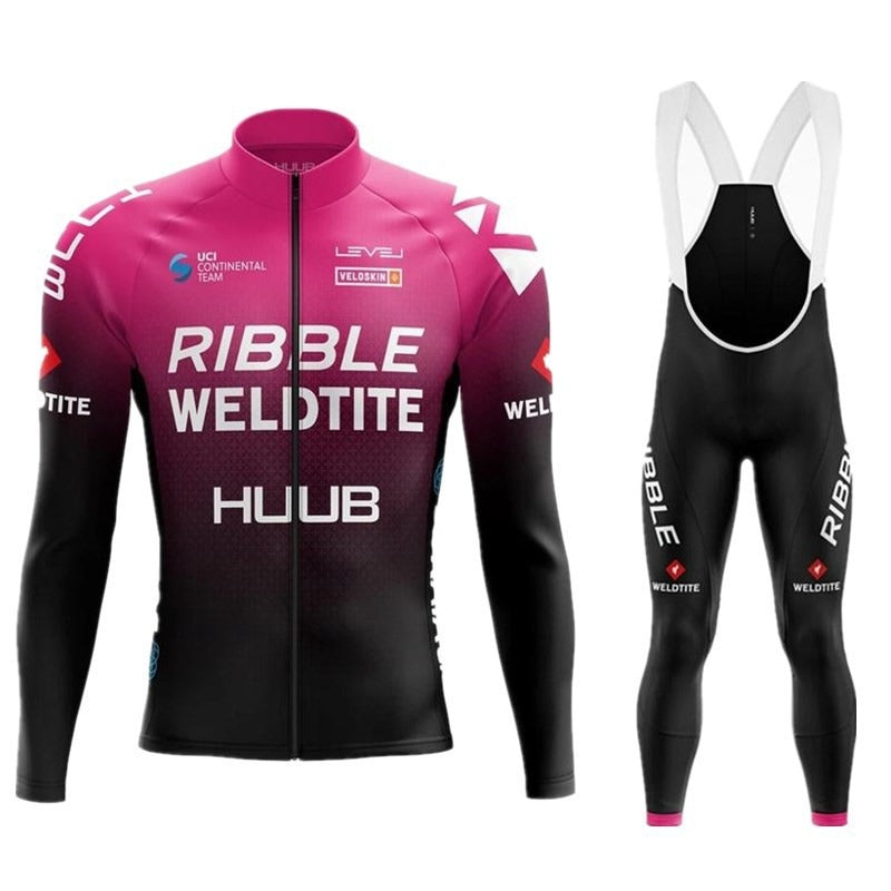 Spring And Autumn New HUUB Team Version Of The Long Sleeved Cycling Suit Suit Quick Dry Breathable Straps Bicycle Clothing