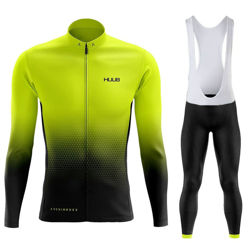 Spring And Autumn New HUUB Team Version Of The Long Sleeved Cycling Suit Suit Quick Dry Breathable Straps Bicycle Clothing