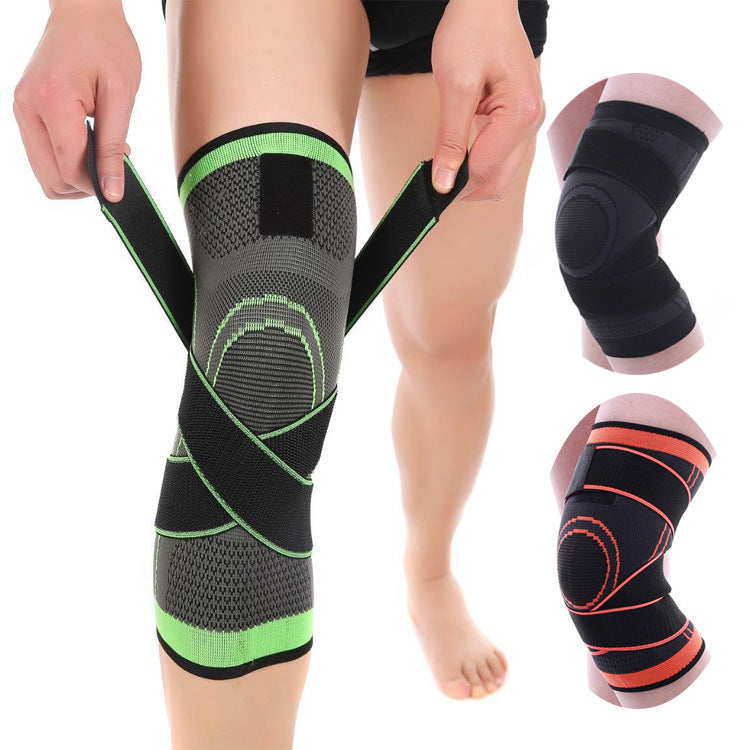 Sports Pressure Knee Pads Running and Cycling Basketball Straps Knee Pads Breathable Wrapping Knee Pads 3D Pressure Knee Pads