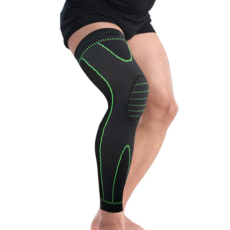 Best Knee Brace | 1PCS Mumian S33 Classic | Joint Pain Relief Black And Green Knitted Thermal | Compression Sleeve | Lengthen Sports Kneecaps Knee Support for Arthritis, ACL, Meniscus Tear, Running,