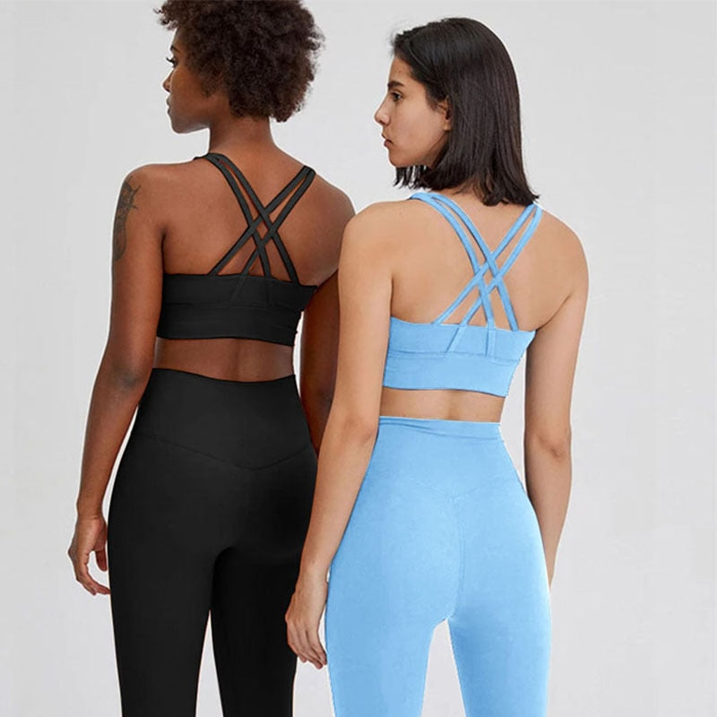 Women Western Active Wear Yoga Set - Workout Yoga Outfits for Women 2 Piece - Seamless Ribbed High Waist Womens Tracksuits with Sports Bra Exercise Set