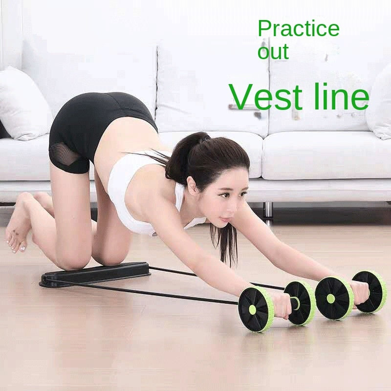 Fitness Abdominal, Ab Rollers, Double Wheel Ab Roller, Trainer Puller Roller Slimming Muscle Trainer Workout Tool Resistance Band