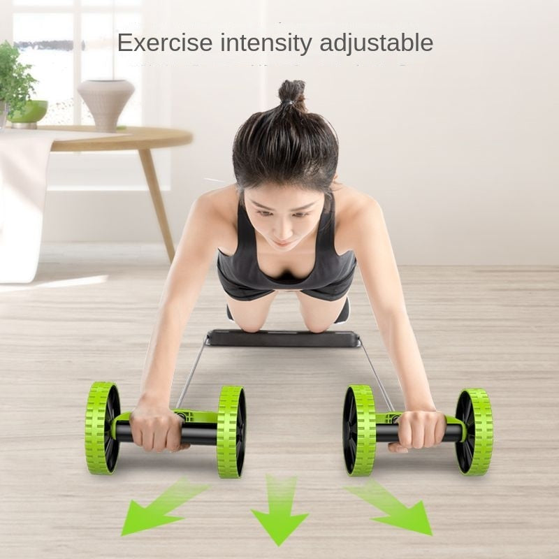 Fitness Abdominal, Ab Rollers, Double Wheel Ab Roller, Trainer Puller Roller Slimming Muscle Trainer Workout Tool Resistance Band